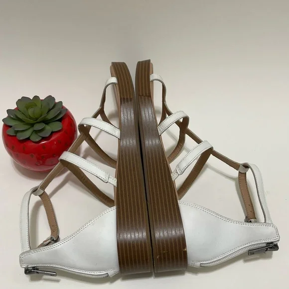 Lucky Brand Women’s Ellian Flatform Wedge  White Sandals Size 8.5 US - Picture 4 of 15